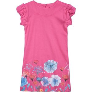 La V sweatstof jurk Megan  Roze 104