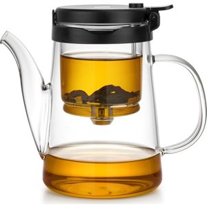Piaoyi - Theekan met doorloopfilter - 750ml - Glas - Samadoyo