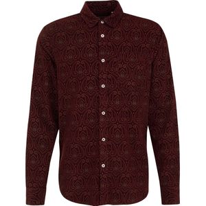 WE Fashion Heren corduroy overhemd met dessin