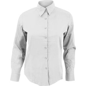 SOLS Dames/dames Eden Long Sleeve Fitted Work Shirt (Wit)