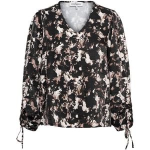 &Co Woman Blouse bruin (Maat: XS) - Halslijn: V-hals,