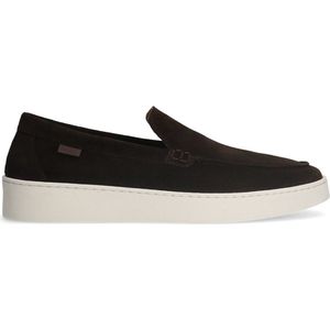 Manfield - Heren - Bruine suède loafers - Maat 42