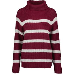 Blue Seven - Trui 248055 rood/wit streep met col - maat 42