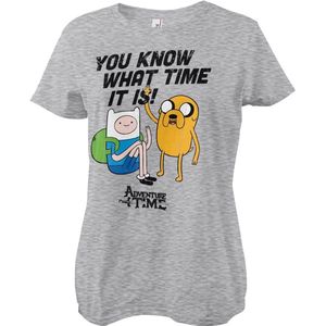 It'S Adventure Time Girly Tee Damen T-Shirt Heathergrey-S