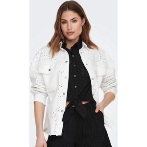 Only Jas Onlelena Emb Jacket Otw 15286848 Bright White Dames Maat - M