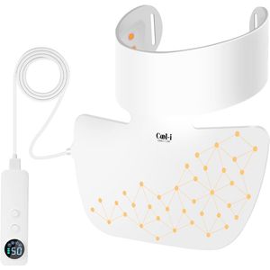 LED halsmasker voor huidverzorging met rood en infrarood licht tegen veroudering