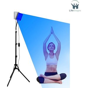 LifeStages - Gezichtsbruiner - Bruiningslamp - 460 en 480 NM - Blauw Licht - Therapie, Solarium voor Thuis - Led-gezichtssolarium voor Gezicht en Lichaam - 2 Modi Constant + Pulserend - 5 Helderheidsniveaus