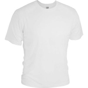 Zijden Heren T-Shirt Rondhals Wit Small - 100% Zijde