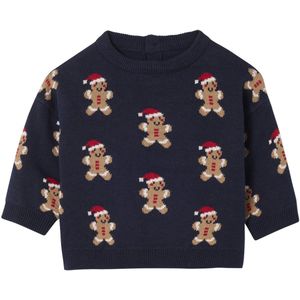 Jacquard - Kersttrui - Gemêleerd Beige - Babyjongens