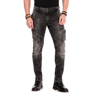 Cipo & Baxx Jeans im Used-Look mit Nietenbesatz