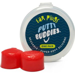 Putty Buddies - Zachte, comfortabele siliconen oordopjes - Blijft in het oor zitten - Voor bij het zwemmen - Super zacht - Comfortabel - Zwemdoppen - Te combineren met Ear Band It - Zwem oordopjes - Oordoppen - Zwemmen - Rood