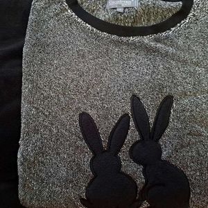 Cocodream dames huispak fleece - maat L - Konijn - antraciet mêlee