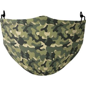 I-total Mondkapje Camouflage Polyester Legergroen One-size