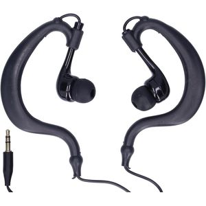 Zwemhoofdtelefoon met 3.5 mm plug en vervangbare oordopjes - Geschikt voor zwemmen, hardlopen en surfen - Wit/oranje (Zwart)