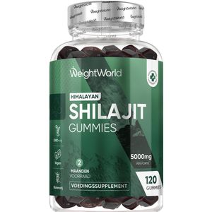 WeightWorld Shilajit gummies - 5000 mg Himalayan shilajit-extract - 120 vegan gummies voor 2 maanden voorraad - Met kalium en vitamine A