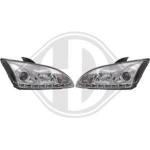 Diederichs - 1416286 - Koplampen Set - Chroom - Voor Ford - Met Daglicht