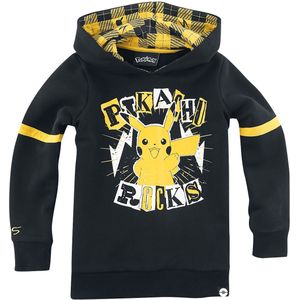 Pokémon Kids - Pikachu - Rocks Jongens & meisjes Trui met capuchon - zwart/geel - 122/128