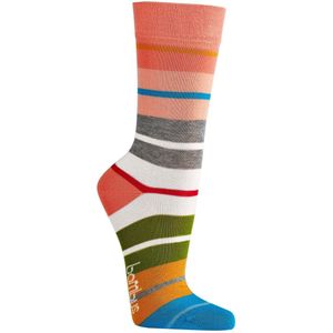 Damessokken 39-42 | kleurrijk | fantasierijk gestreept | zonder knellende boord | per 6 paar