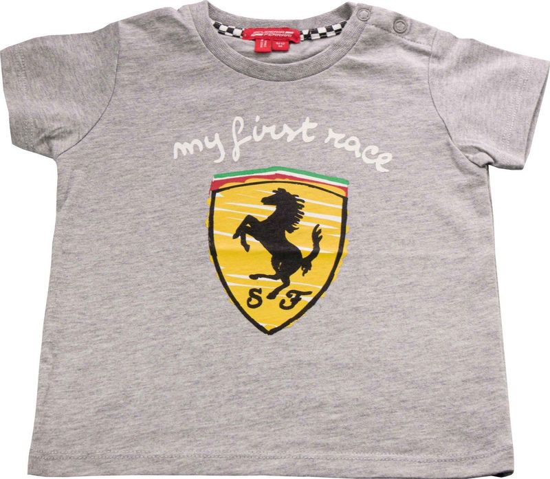 Ferrari kinder t-shirt melange 9-12 maanden-eerste race