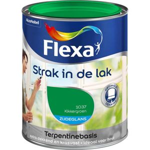 Flexa Strak In De Lak Zijdeglans - Kikkergroen - 0,75 liter