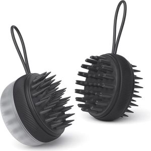 2-in-1 Haarborstel voor Hoofdmassage en Peeling - Siliconen Massagestekker voor Nat en Droog Gebruik