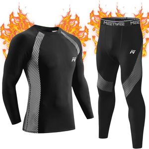 Thermo-ondergoed voor heren - Ademend en warm ski-ondergoed set met rolkraag - Thermohemd en thermische broek
