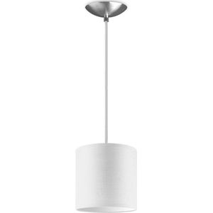Home Sweet Home hanglamp Bling - verlichtingspendel Basic inclusief lampenkap - lampenkap 16/16/15cm - pendel lengte 100 cm - geschikt voor E27 LED lamp - wit