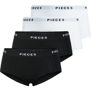 Pieces 4-Pack Dames shorts - Solid - XL - Wit
