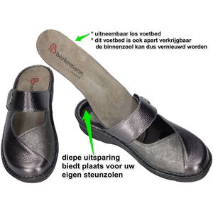 Berkemann -Dames - grijs donker - pantoffels - maat 42.5