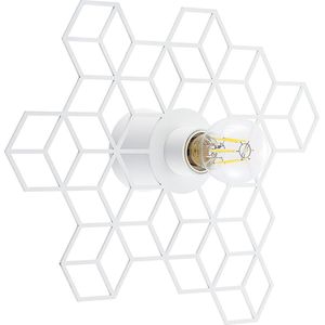 Lucande - Wandlamp design - 1licht - ijzer - H: 30.1 cm - E27 - wit