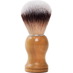 Biowust Scheerkwast van Bamboe – met Klassiek handvat - Voor een Volle Scheerschuim en Gelijkmatige Verdeling - 100% vegan