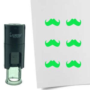 CombiCraft Stempel Snor 10mm rond - groene inkt
