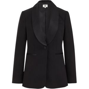 WE Fashion - Tuxedo Blazer - Zwart - Regular Fit