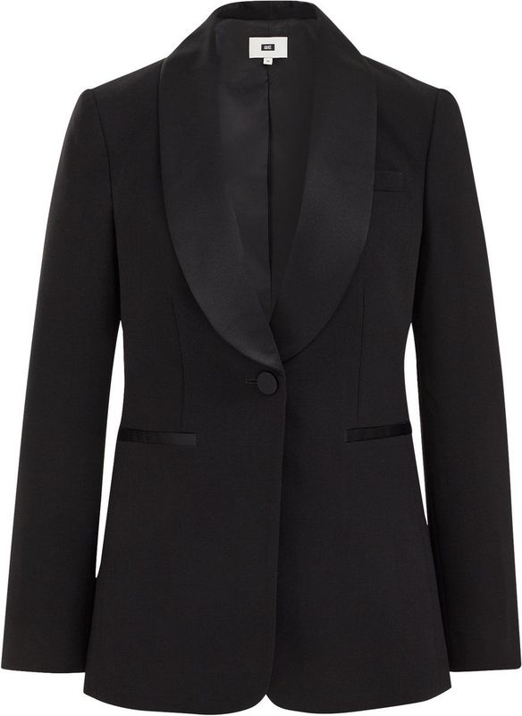 WE Fashion - Tuxedo Blazer - Zwart - Regular Fit