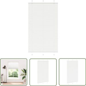 vidaXL Plissé rolgordijn 120x200 cm polyester wit Plisségordijn - Raamdecoratie - Rolluik - Privacy Screen - Lichtfilter
