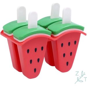ZijTak - Watermeloen ijsvorm - ijsjesvorm - ijs - IJsjesvormen - Set van 4 Stuks