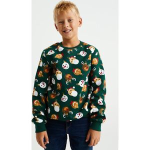 WE Fashion Jongens sweater met kerstdessin