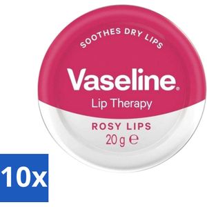 10 x Vaseline - Rosy Lips - Lip Therapy - Verzorgend - 20 g - Lippen Glans - Vaseline