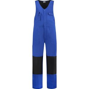 EM Workwear Bodybroek katoen/polyester korenblauw-zwart maat 44
