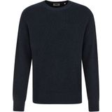 WE Fashion - Gebreide Trui - Donkerblauw - Herenmodel - Loose Fit