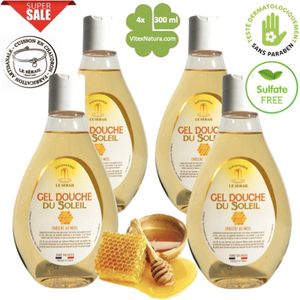 Sulfaatvrije douchegel | 4x300ml | Honing | Le Sérail | Franse Marseillezeep Ambacht