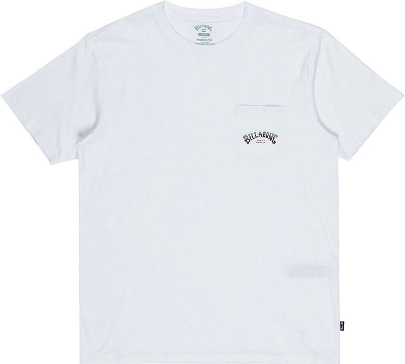 Billabong - Stacked Arch - T-shirt - Wit - Korte Mouwen - 100% Katoen