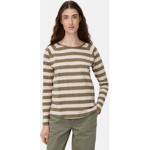 camel active Gestreepte longsleeve met raglanmouwen - Maat womenswear-XXS - Lila roze