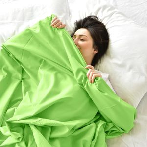 Textilien Klassiek laken | Laken | 100% katoen woondeken zonder elastiek in vele maten en kleuren Afmeting: 180x275 cm, appelgroen