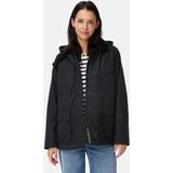 camel active Outdoor Jas met afneembare capuchon en cordkraag - Maat womenswear-34 - Donkerblauw