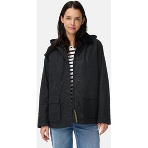 camel active Outdoor Jas met afneembare capuchon en cordkraag - Maat womenswear-34 - Donkerblauw