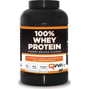 QWIN 100% Whey Protein Cherry & Banana - 2400 g