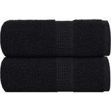 vidaXL - Gastendoekjes - Zwart - 30x50 cm - 100% Katoen - 2 Stuks