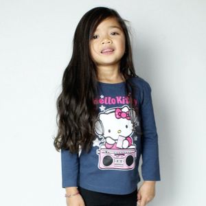 Hello Kitty Longsleeve Navy-Maat 116