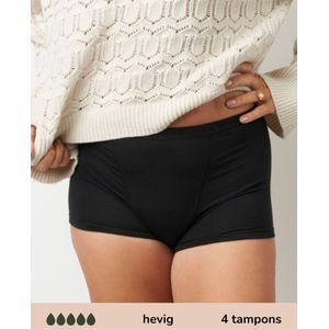 Moodies Undies boyshort menstruatieslip Heavy/Overnight zwart